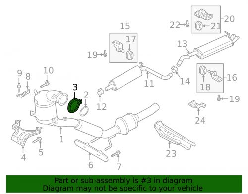 Genuine Volkswagen Converter & Pipe Clamp 5Q0-253-725-H, US $28.10, image 3