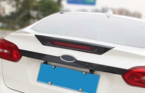 Carbon Fiber Fit For Ford Focus Sedan 1PCS High Brake Lamp Cover Trim 15-2018, US $74.79, image 2