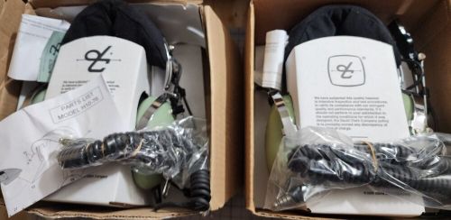 2 each david clark h10-76 aviation headsets