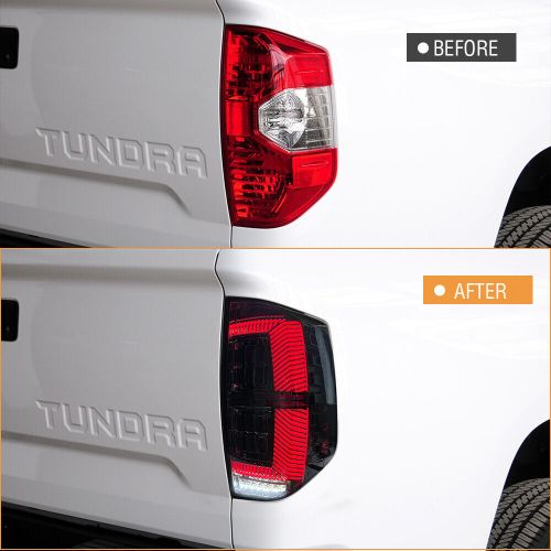 Tail Lights For 2014-2021 Toyota Tundra LED Sequential Signal Brake Lamps Smoke, US $352.99, image 7