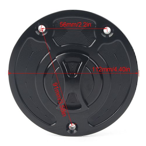 Motorbike Fuel Gas Tank Cap Cover Aluminum Keyless Black Fit Kawasaki ZX10R ZX9R, US $29.73, image 7