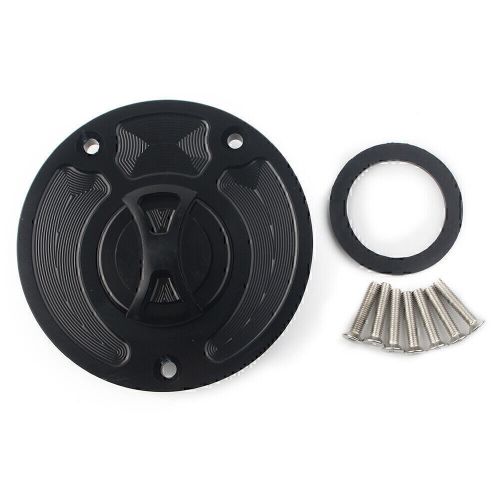 Motorbike Fuel Gas Tank Cap Cover Aluminum Keyless Black Fit Kawasaki ZX10R ZX9R, US $29.73, image 8