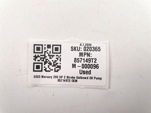 2003 Mercury 200 HP 2 Stroke Outboard Oil Pump 857149T2 OEM, US $79.95, image 7