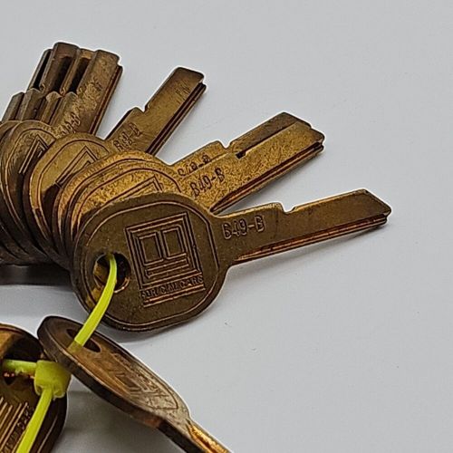 19 vintage b49-b uncut blank keys for gm cars brass