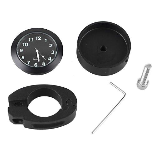 Universal 7/8" motorcycle handlebar clock mount bar quartz watch waterproof