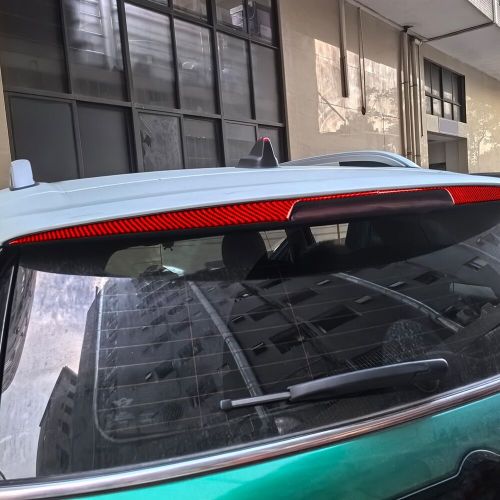 Red carbon fiber rear roof brake light cover for mini cooper countryman f60 17+