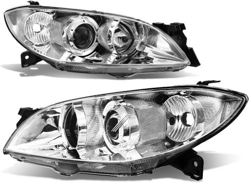 Chrome 2004-2009 For Mazda 3 Sedan Headlights Halogen Projector Headlamps LH+RH, US $240.00, image 6