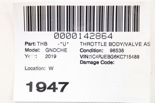 2011 - 2022 2023 JEEP GRAND CHEROKEE Throttle Body/valve Assy 05184349ae, US $641.00, image 3