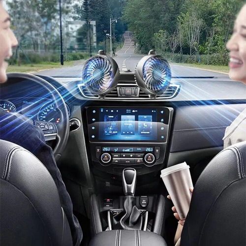 Stay Cool on the Road Car Cooling Fan with Rotatable Dual Heads USB Powered, US $41.98, image 8