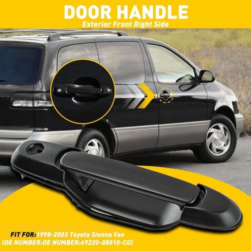 Exterior Outer Handle Front Door Fit RH 98-03 Toyota Passenger Sienna Black Side, US $9.99, image 12