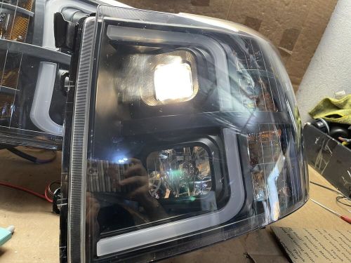 FIT 07-14 Chevrolet Silverado Black LED Bar DRL Projector Headlight Pair #H218, US $164.99, image 3