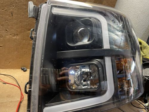 FIT 07-14 Chevrolet Silverado Black LED Bar DRL Projector Headlight Pair #H218, US $164.99, image 5