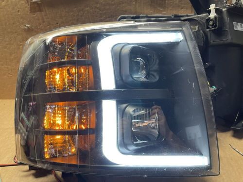 FIT 07-14 Chevrolet Silverado Black LED Bar DRL Projector Headlight Pair #H218, US $164.99, image 8