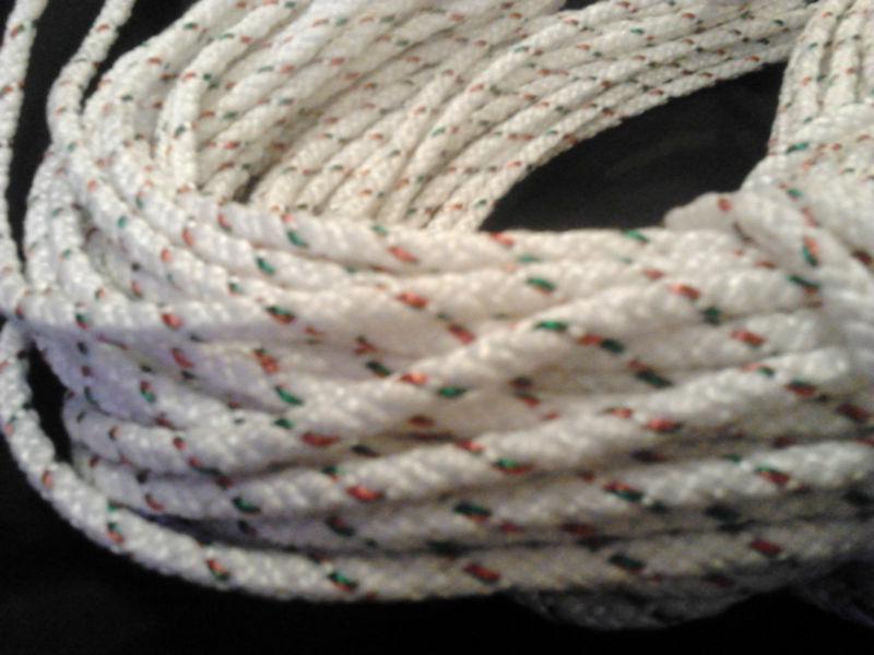 244' of 1/4" trophy braid by samson rope. soft spun polyester double braided