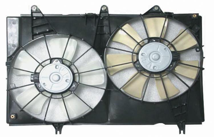 Replacement ac condenser and radiator cooling fan 2003-2007 cadillac cts 3.2l