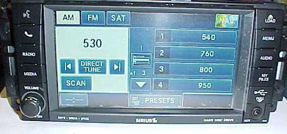 Chrysler/dodge/jeep  mygig dvd hardrive sirius nav radio hi speed (p05064829af)