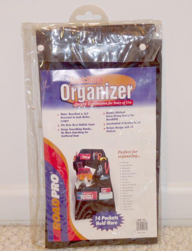 Big 14 pocket seat back organizer car truck van 29" x 18" double stitched fabric