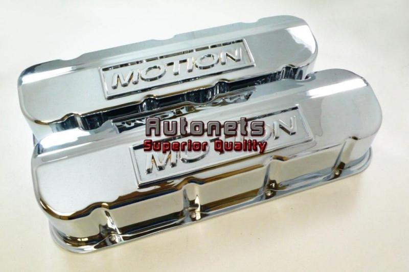 Baldwin motion big block chevy chromed aluminum valve cover bbc hot rod racing