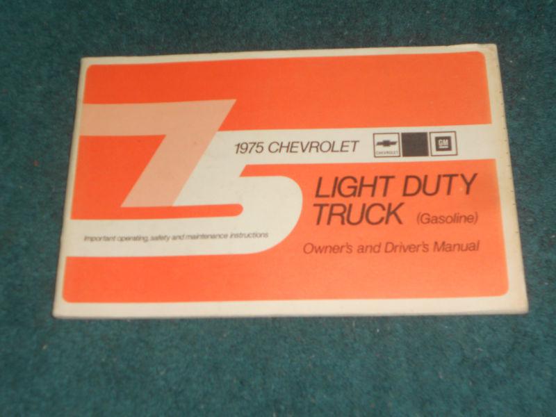 1975 chevrolet truck owner's manual / original guide book!!!