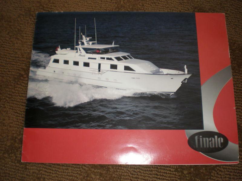 1995 100' broward cockpit motor yacht "finale" color charter brochure 