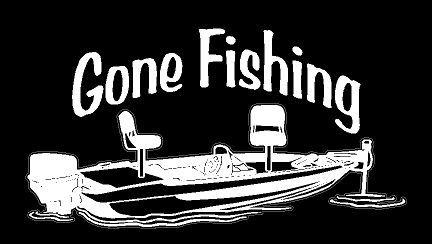 Gone fishing bass boat  decal / sticker  *** new ***  