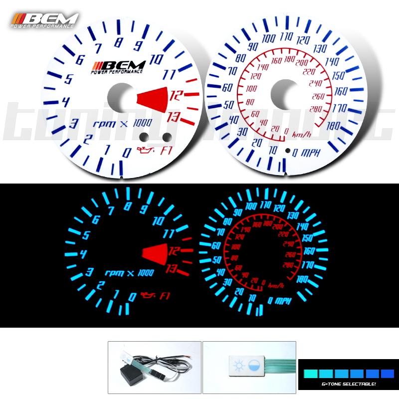 2001-2006 kawasaki motor zx12r reverse glow gauge wiring harness kit 6-colors