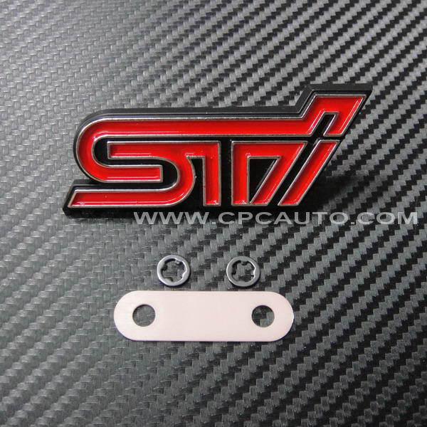 Car Front Grill Grille Fender Hood Truck Chorme Badge Emblem STI for SUBURA RED, US $6.49, image 2