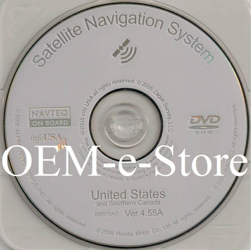 2006 2007 2008 honda pilot ex-l se ex navigation system white dvd map disc 4.55a