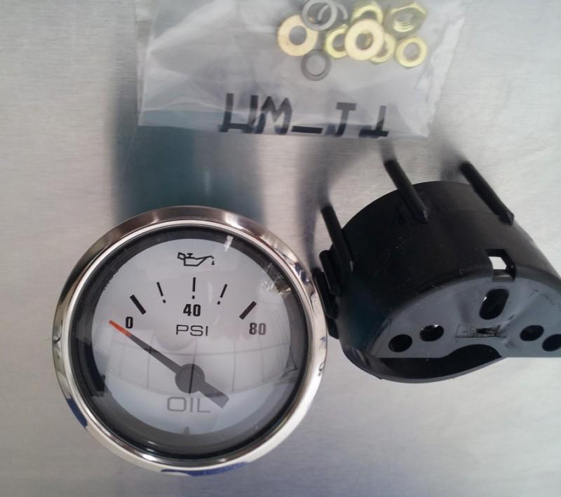 Purchase Boat Marine Stainless & White Oil Pressure Gauge 080 PSI in Spring Hill, Florida, US