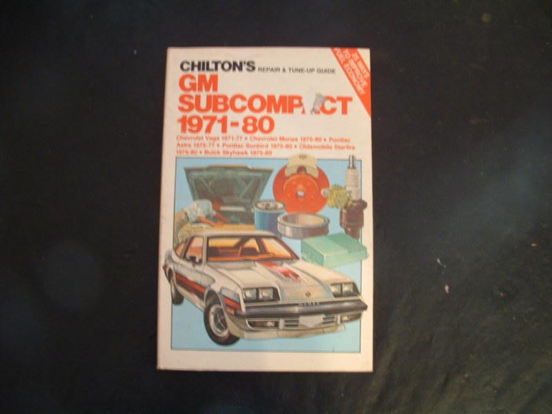 Chilton repair tune up manual chevrolet pontiac olds buick subcompact chiltons