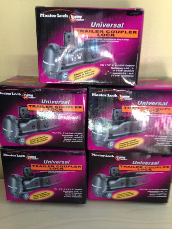 Masterlock universal trailer coupler lock set of 5 - identically keyed