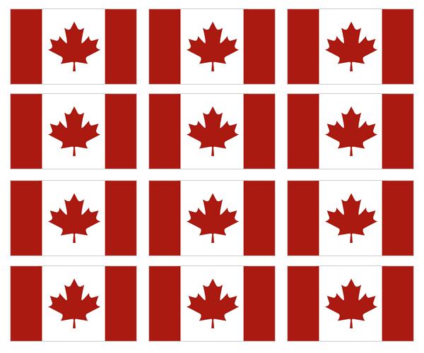 Canada flag decal 12 2"x1.2" canadian vinyl hard hat helmet sticker zu1