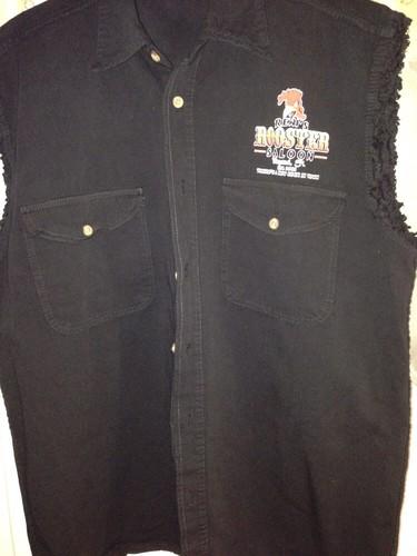 Motorcycle/biker sleeveless button down shirt l nwot