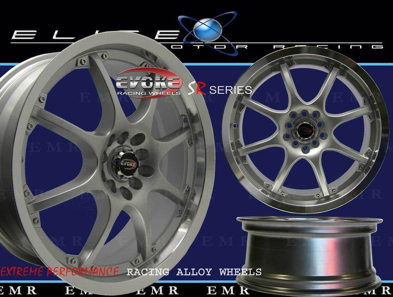 18" evoke c8 wheels/rims 5 lugs silver 5x114.3/115
