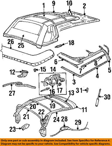 Chrysler oem 5056040ab convertible/soft top-weatherstrip