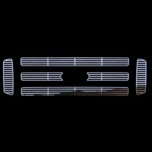 Ford superduty 05-07 horizontal billet polished stainless grill insert cover