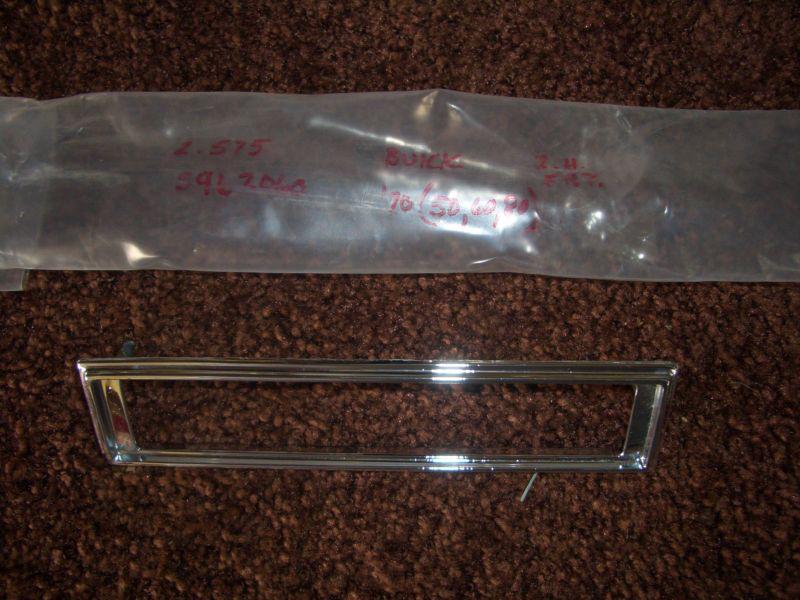 1970 buick nos right hand front lamp bezel wildcat electra lesabre models
