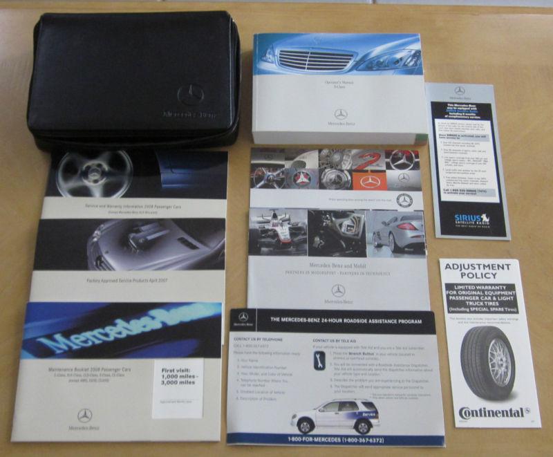 2007 mercedes benz s class owner's owners manual set 