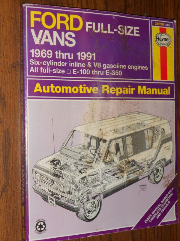 1969-1991 ford van shop manual / 90 89 88 87 86 85 84 83 82 81 80 repair book