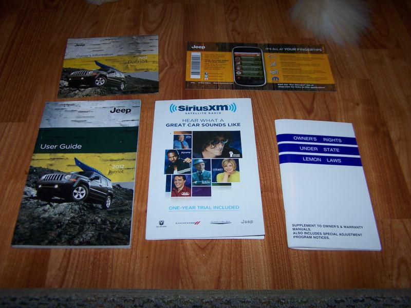 2012 jeep patriot owners manual set with free shipping