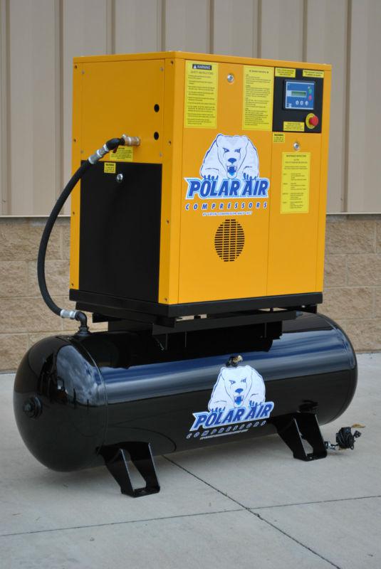 7.5 HP, Single Phase Rotary Screw Air Compressor Mounted on 80-Gallon Tank, US $4,880.70, image 3