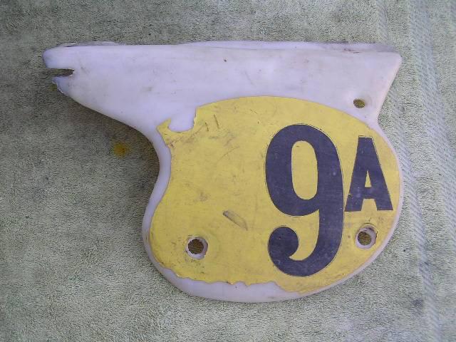 Penton ktm 1975 76 77 number plate board hi-point right side cover 250 400 ahrma
