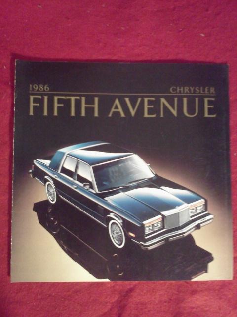 1986 chrysler fifth avenue sales dealer brochure