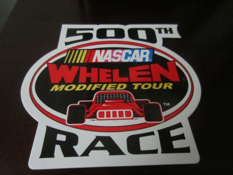 500th nascar whelan modified tour race decal/sticker