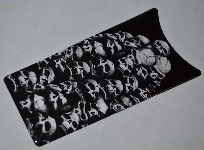 Custom "skull pile" dash insert decal for 1989-2007 harley electra & road glide