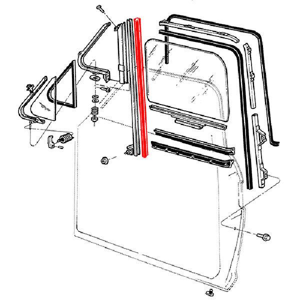 73-9 ford f100 truck bronco divison bar weatherstrip