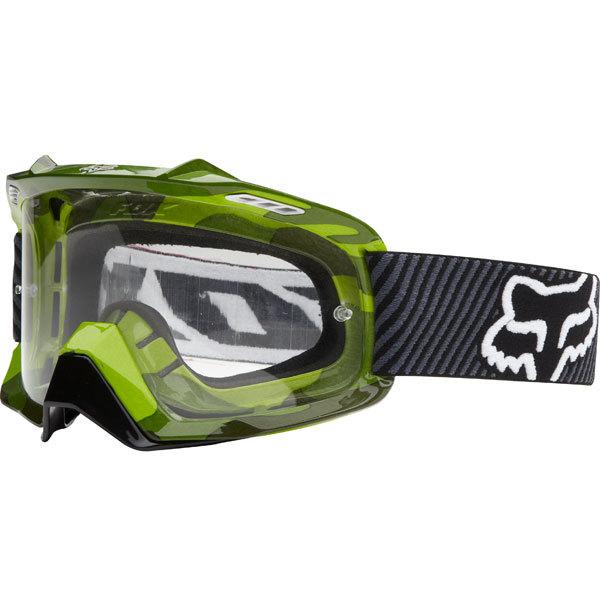 Fox racing airspc camo goggles with clear lens atv mx off road ktm