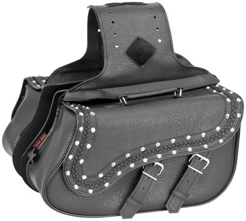 River road zip-off slant medium saddlebags studded