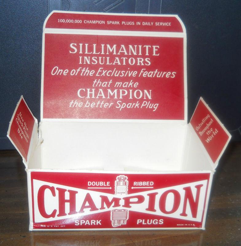  * vintage * empty * champion spark plug  box  ford model t  -  x  1/2 inch long