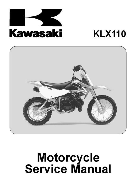 Kawasaki klx110 klx 110 shop service repair manual 2002 03 04 05 06 07 08 09  cd